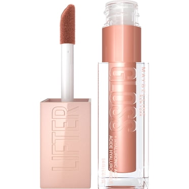 Maybelline New York Lifter Gloss, Brillant à lèvres hydratant à l'acide hyaluronique, stone ,5.4 ml