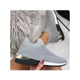 thumbnail image 1 of Woobling Chaussures Décontractées pour Femmes Espadrilles Confort Respirantes Ballerines Bout Rond Chaussette Espadrille Mode pour Femmes à Enfiler Chaussure de Marche Gris 7, 1 of 9