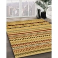 thumbnail image 2 of Ahgly Company Tapis d'Intérieur Carrés Abstraits Orange Tapis de Zone Abstraits, 5 Pieds Carré, 2 of 6