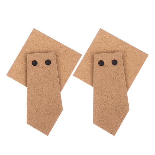 Shisuyan 2pcs cardboard easel back picture frame in light brown, ideal for DIY photo frames, canvas, and paintings. Made from durable engineered wood with an adjustable angle for versatile photo display. Includes two self-adhesive easel backs measuring 14.5cm each, suitable for home, office, gallery, or desk use.