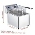 thumbnail image 3 of BeesClover Stainless Steel Electric Deep Fryer, Includes Basket and Lid, Overheat Protection, Ideal for Restaurant or Kitchen Use, 3 of 6