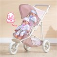 thumbnail image 2 of Teamson Kids Poussette pour Poupées Jumelles Jogging Rose/gris, 2 of 9