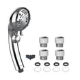 thumbnail image 1 of Binwennn High Pressure Shower Head 6 Settings Handheld Showerhead With ON/Off Full Shutoff Push Button And To Control Flow Angle Adjustable Water Saving Body Sprays 4 Types Of Of Adapters Light up, 1 of 5