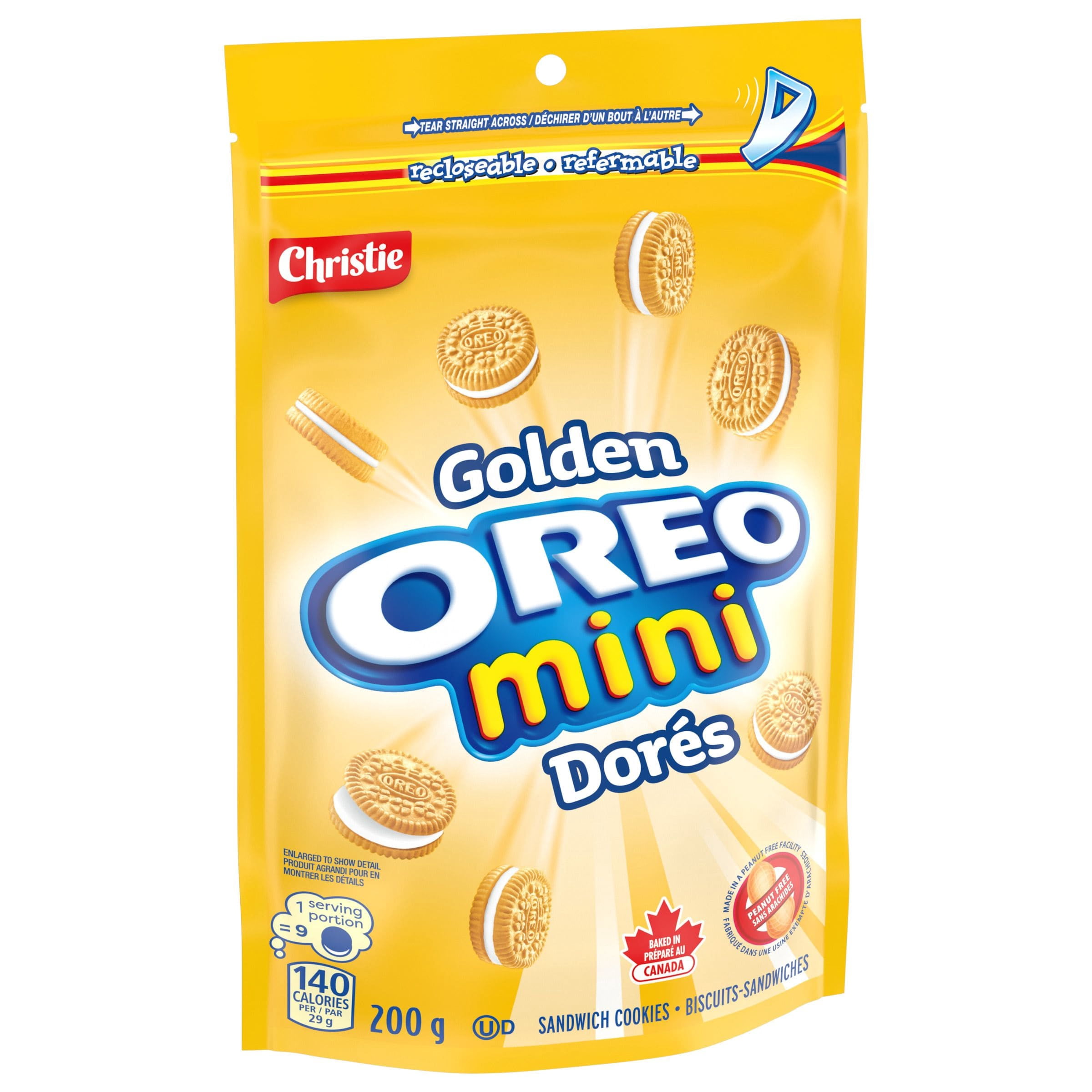 OREO, Mini Golden Cookies, Made in a Peanut-Free Facility, School Snacks