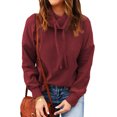 thumbnail image 4 of KIHOUT Spring Winter Womens Tops Fashion Long Sleeve Round-Neck Pullover Solid Color Casual Hoodie Blouse Tops, 4 of 9