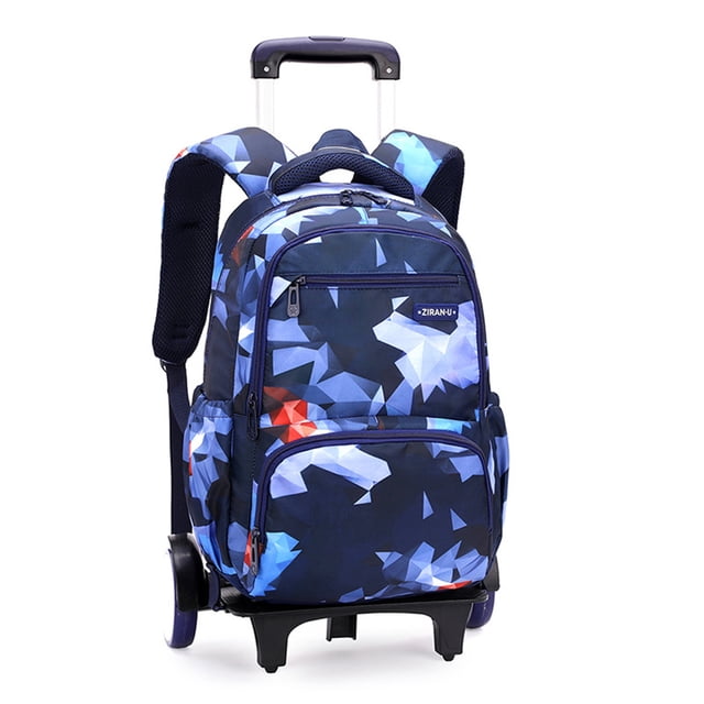 Sac d'École à Roulettes Grande Capacité Garçons et Filles Élèves du Primaire et du Secondaire Sac à Dos Mode