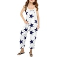 thumbnail image 2 of Girls Overall Star Print Jumpsuits Rompers for Girls Spaghetti Strap Rompers with Pockets Girl Clothes 8-10 Y, 2 of 6