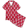 thumbnail image 1 of Rainbow Printed Childrens Short Sleeve Button Down Pajama and Shorts Two Piece Sleepwear Set for Girls, 1 of 4