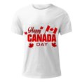 thumbnail image 3 of LUOGENLI T-shirts pour Homme pour Hommes Été Canada Fête de l'Indépendance Fête Nationale pour Imprimé Drapeau Rétro Col Rond Manches Courtes Hauts T-shirts pour Homme T-Shirt Graphique Fête de la Saint-Patrick Blanc TTTG, 3 of 4