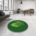 thumbnail image 4 of Ahgly Tapis d'Intérieur Lavable en Machine Carré Vert Émeraude Profond, 6 Pieds Carré, 4 of 7