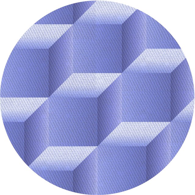 Ahgly Company Tapis Rond Lavable en Machine Intérieur Jeans Transitionnels Bleu, 7 Pieds Rond