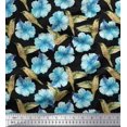 thumbnail image 1 of Soimoi Poly Georgette Fabric Hummingbird & Floral Fabric Prints By Yard 42 Inch Wide, 1 of 3