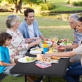 thumbnail image 2 of Costway Foldable Picnic Table Bench Set Outdoor Camping for Patio & Backyard Black, 2 of 10