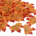 thumbnail image 1 of Unique Bargains Artificial Leaves Fall Maple Autumn Fake Leaf Decoration, Orange 500 Pack, 1 of 5