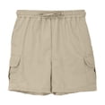 thumbnail image 3 of Lovzfmll Little Boys' Sweat Shorts, Solid Color with Large Pockets, Loose and Comfortable Fit for Spring and Fall for 7-8 Years, 3 of 6