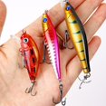 thumbnail image 4 of 8 Pcs Kit d'Appâts Durs pour la Pêche Minnow Popper Leurres Coulants pour Eau Douce/salée, 4 of 10