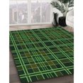 thumbnail image 3 of Ahgly Company Tapis d'Intérieur Lavable à la Machine, Carré, Transitionnel, Vert Lime Foncé, Tapis de Zone, 5 Pieds Carré, 3 of 7