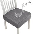 thumbnail image 3 of 4Pcs Waterproof Chair Seat Cover Seat Slipcover Stretch Jacquard Chair Seat Cushion Protector Cover Removable Wedding Banquet Square Chair Cover for Chair Home Kitchen, 3 of 10