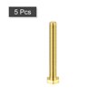 thumbnail image 3 of Unique Bargains Brass Hex Bolts, M5x40mm 5 Pack Fully Thread Grade 4.8 Machine Screws, 3 of 4
