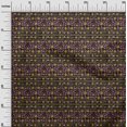 thumbnail image 2 of oneOone Polyester Lycra Fabric Leaves & Floral Block Print Fabric BTY 56 Inch Wide, 2 of 4