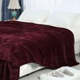 thumbnail image 3 of REGALWOVEN Flannel Fleece Blanket Soft Warm Luxury Hemmed Burgundy King, 3 of 10