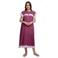 thumbnail image 2 of Moomaya Chemise de Nuit d'Allaitement à Col Rond Imprimée pour Femmes en Coton, 2 of 6