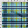 thumbnail image 1 of oneOone Polyester Lycra Turquoise Blue Fabric Madras Check Craft Projects Decor Fabric Printed By The Yard 56 Inch Wide, 1 of 3