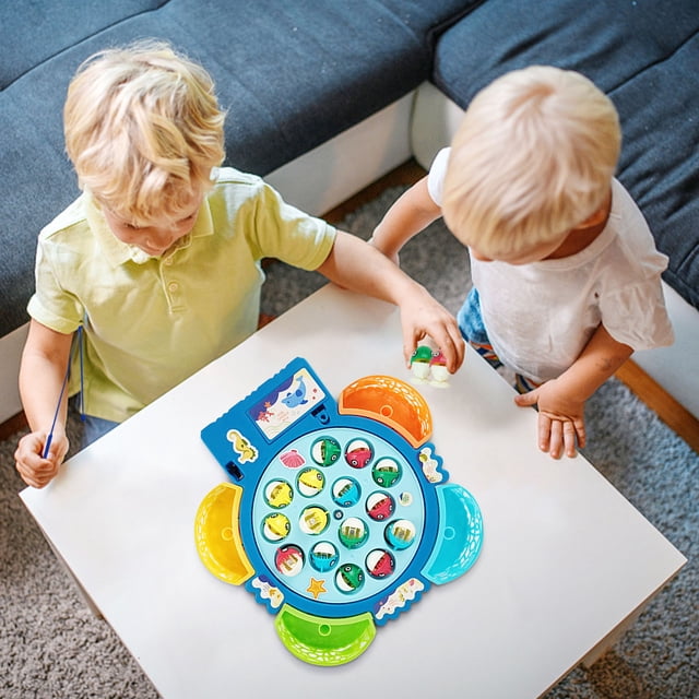 KTTECTOA Jouet de Pêche Multifonction pour Enfants Canne à Pêche Rotative Magnétique Ensemble Éducatif Éducation Précoce Cadeau Liquidation Jouets Garçon Canada Days Jeu Sports et Jeux de Plein Air Jouets