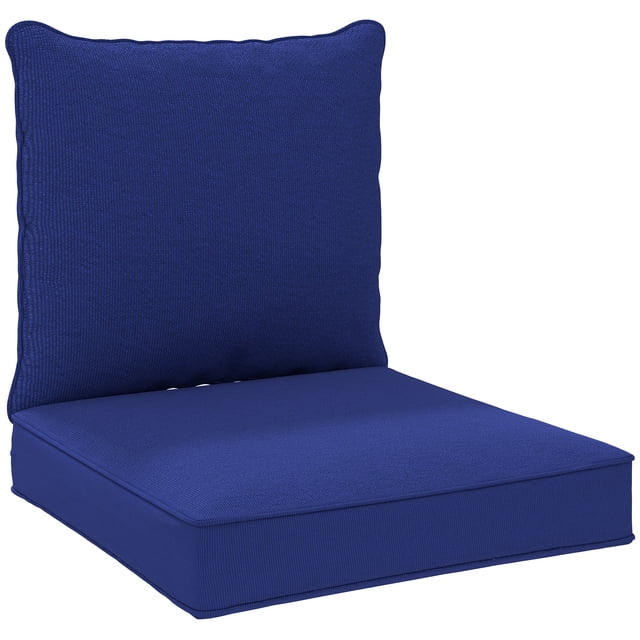 Outdoor Patio Chair Cushions Deep Seat Replacement Patio Cushions Set Blue