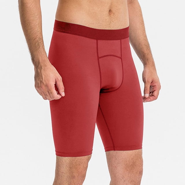 Styesk Mens Shorts Men's Solid Color Fitness Training Breathable Sports Leggings