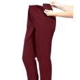 thumbnail image 1 of Silvert's Women's Plus Size Open Side Gab Pants, Burgundy, 3XL, 1 of 2