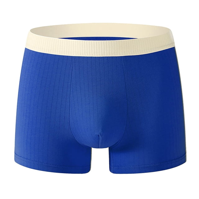 ylioge Boxer Briefs for Men Casual Stretchy High Waisted Underwear Breathable Basic Color-Block Comfort Support Slim-Fit Boxers