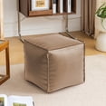 thumbnail image 4 of Housse de Pouf en Faux Cuir Non Rembourrée Repose-Pieds de Rangement pour Usage Intérieur Extérieur, 4 of 7