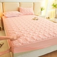 thumbnail image 1 of weibbin 180x200cm 70x78 Inches Waterproof Bed Sheet Comfortable Soft Thickened Intercalated Breathable Washed Cotton Mattress Protective Cover, 1 of 7