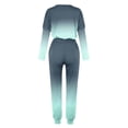 thumbnail image 4 of Yuyuzo Women's Fall 2 Piece Outfit Patchwork Color-Block Long Sleeve Tops and Cinch Bottom Pants Lounge Sets, 4 of 6