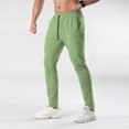 thumbnail image 4 of Ceisia Men Solid Color Loose Casual Pants Elastic Waist Drawstring Sports Gift Work Trousers, 4 of 4