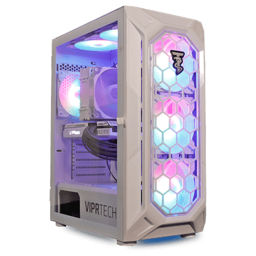 ViprTech Rebel 4.0 Gaming PC - AMD Ryzen 7 (4.4GHz), RTX 4060 8GB, 16GB DDR4, 1TB SSD, Desktop White