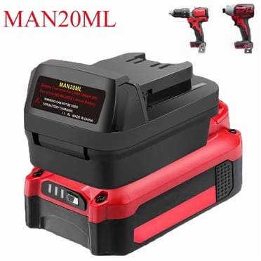 Battery Adapter MAN20ML for Milwaukee M18 Tools Converts for Craftsman V20 Lithium-Ion Batteries To for Milwaukee 18V Batteries