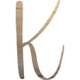 thumbnail image 1 of Unpainted Wood Letter K Craft, Paintable 5'' Tall Wood Alphabet Letter, DIY Nicholia Script Font, 1 of 3
