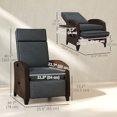 thumbnail image 3 of Outsunny Fauteuil Inclinable d'Extérieur avec Dossier Réglable, Coussin, Gris Foncé, 3 of 10