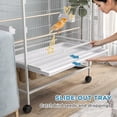 thumbnail image 4 of PawHut Grande Cage à Oiseaux de 52 Pouces, avec Support Roulant, pour Pinson, Perruche, Gris, 4 of 10