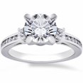 thumbnail image 1 of 2 1/4 Ct Round  Diamond Engagement Ring 14K White Gold, 1 of 4