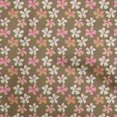 thumbnail image 1 of oneOone Tissu Polyester Spandex Brun Clair Tissu Tropical Floral pour Robe Tissu Imprimé Tissu au Mètre 56 Pouces de Large, 1 of 4