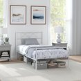 thumbnail image 2 of HOMCOM Twin Bed Frame Metal Platform Bed Frame with Headboard Steel Slat, 2 of 10