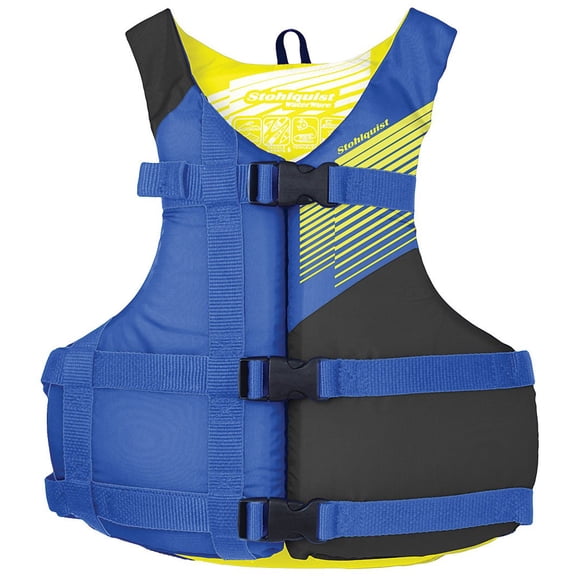 Stohlquist FIT Youth (50-90 Lbs) High Mobility PFD Life Jacket Vest - Coast Guard Approved for KIds, Lightweight Buoyancy Foam, Fully Adjustable for Children & Juniors | Blue & Black