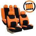 thumbnail image 1 of FH Group Car Seat Cover Full Set, Includes Steering Wheel, Belt, and Headrest Covers, 1 of 6
