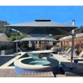 thumbnail image 2 of Purple Leaf Parasol de Patio Extérieur 10 Pi - Design Déporté à Bras Déporté avec Rotation à 360°, Parasol de Marché Carré Gris pour Terrasse, Piscine et Jardin, 2 of 14