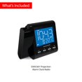 thumbnail image 2 of Magnasonic Projection Alarm Clock with AM/FM Radio, Battery Backup, Auto Time Set, Dual Alarm, Nap/Sleep Timer, Indoor Temperatur, 2 of 9