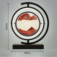 thumbnail image 3 of 360° Rotating LED Sand Art Table Lamp – Adjustable Brightness Night Light with Hourglass Design, Green Aluminum Home & Office Decor (12.2 Inch, Mother’s Day Gift) Red, 3 of 4