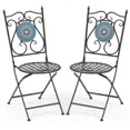 thumbnail image 1 of Costway Set of 2 Mosaic Chairs for Patio with Decorative Backrest Heavy-Duty Frame, 1 of 8
